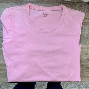 Madewell French tuck t-shirt in pink